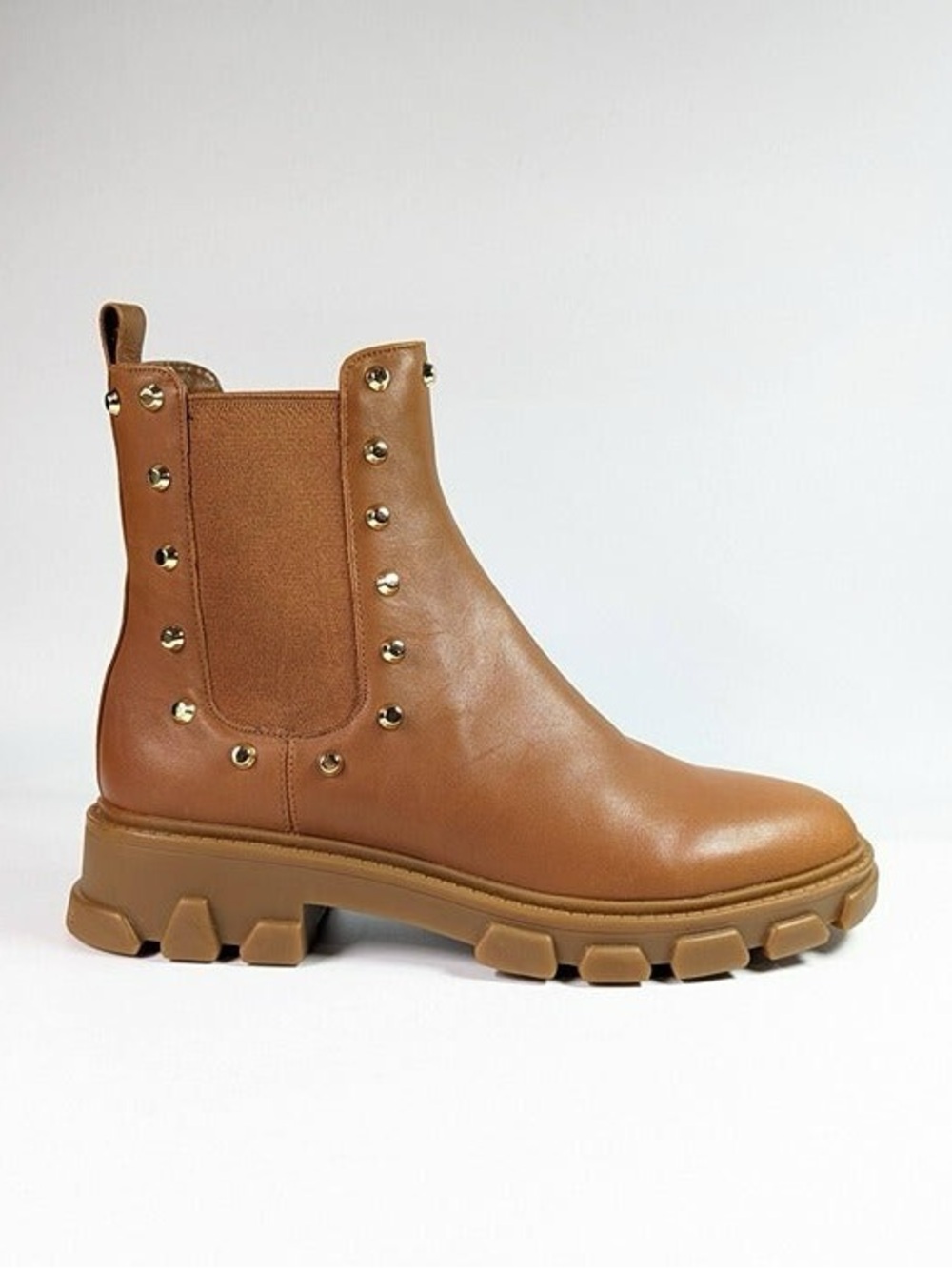 MICHAEL Michael Kors Ridley Studded Lug-Sole Chelsea Booties Size 8.5